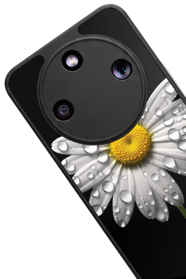 Honor Magic 8 Lite Uyumlu Papatya Tasarımlı Glossy Premium Kılıf