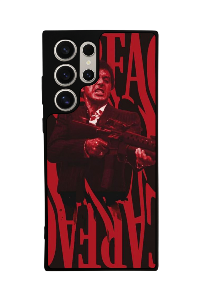 Samsung Galaxy S22 Ultra Uyumlu Scarface Tasarımlı Glossy Premium Kılıf