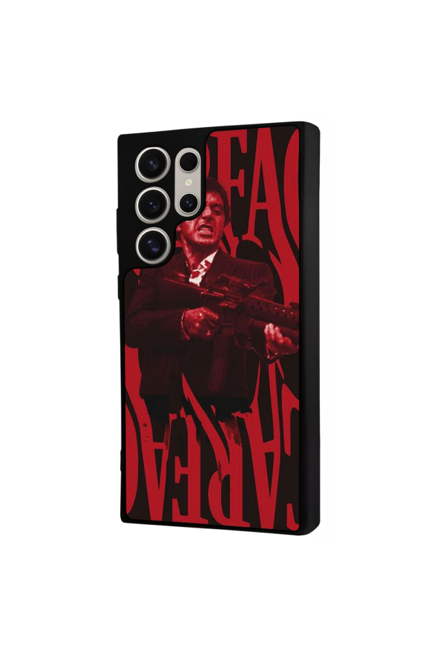 Samsung Galaxy S22 Ultra Uyumlu Scarface Tasarımlı Glossy Premium Kılıf