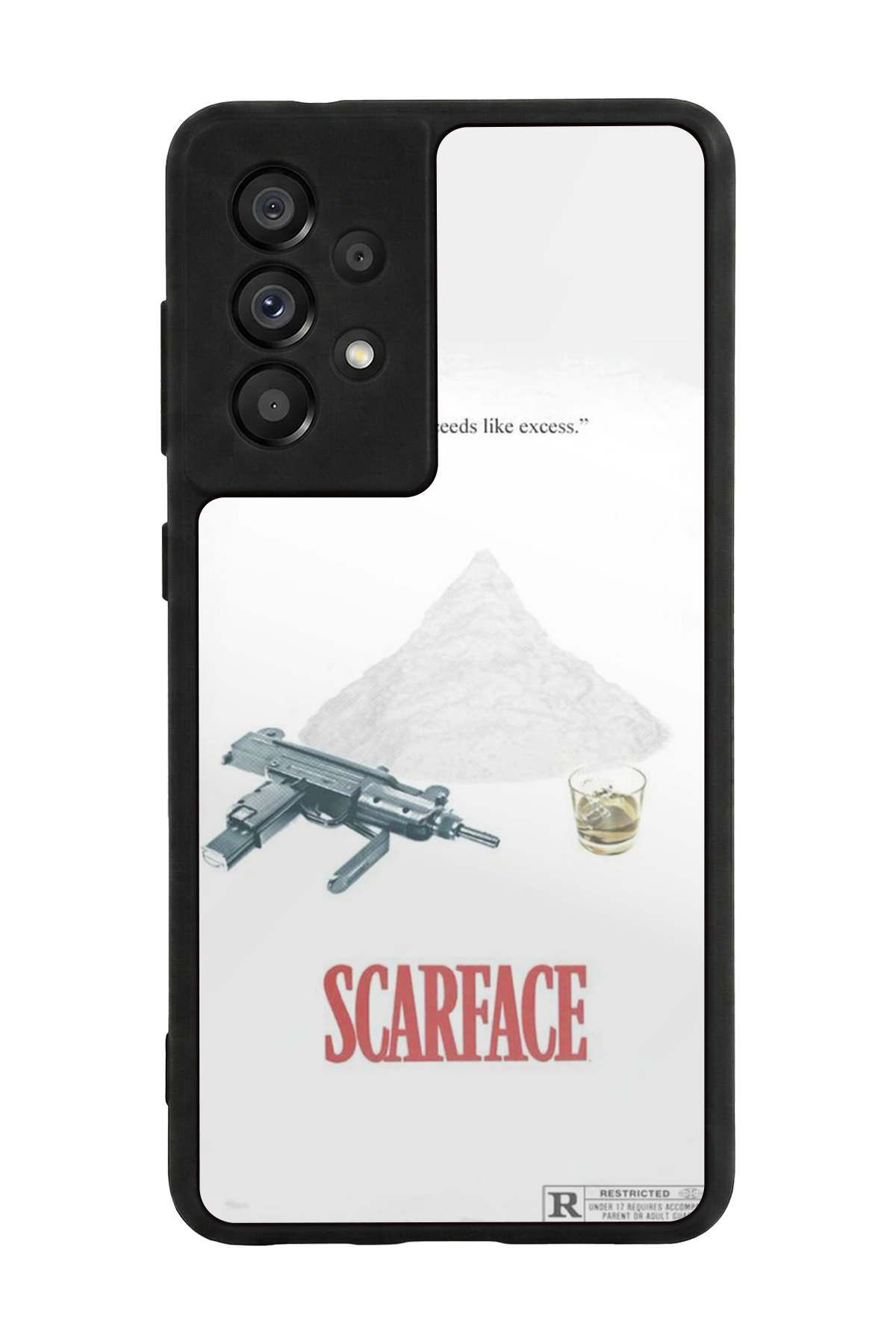 Samsung Galaxy A73 Uyumlu Scarface Tasarımlı Glossy Premium Kılıf