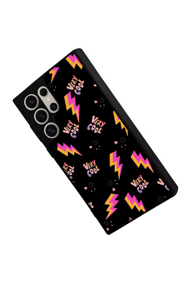 Samsung Galaxy S22 Ultra Uyumlu Simsek Tasarımlı Glossy Premium Kılıf