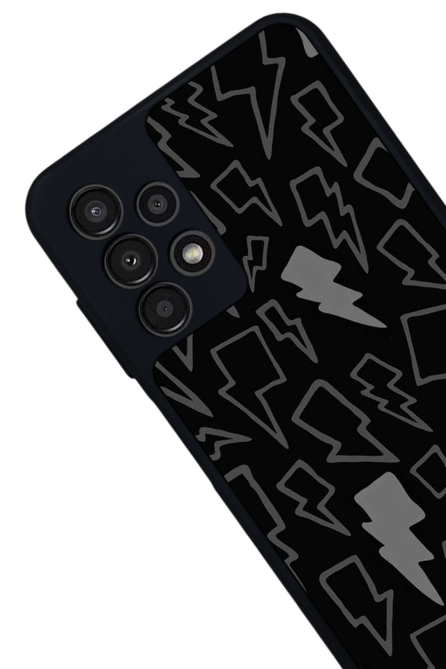 Samsung Galaxy A23 Uyumlu Simsek Tasarımlı Glossy Premium Kılıf