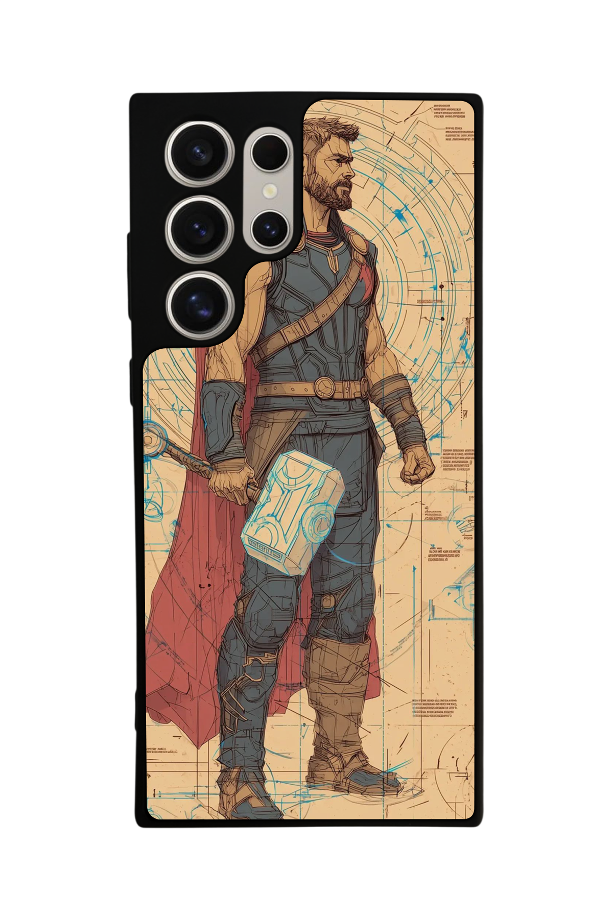 Samsung Galaxy S24 Ultra Uyumlu Thor Tasarımlı Glossy Premium Kılıf