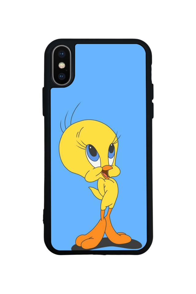 iPhone X/ XS Uyumlu Tweety Tasarımlı Glossy Premium Kılıf