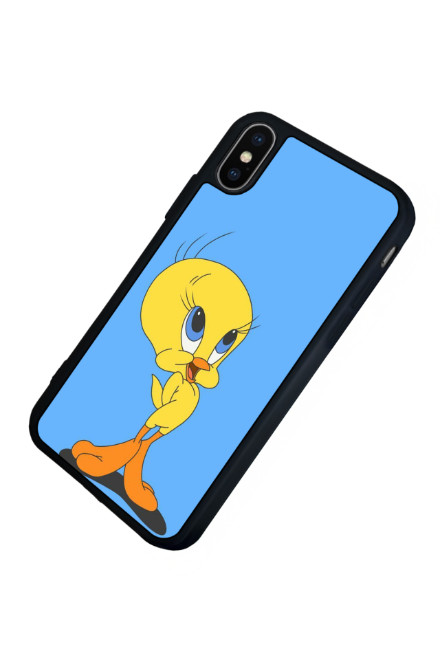 iPhone X/ XS Uyumlu Tweety Tasarımlı Glossy Premium Kılıf