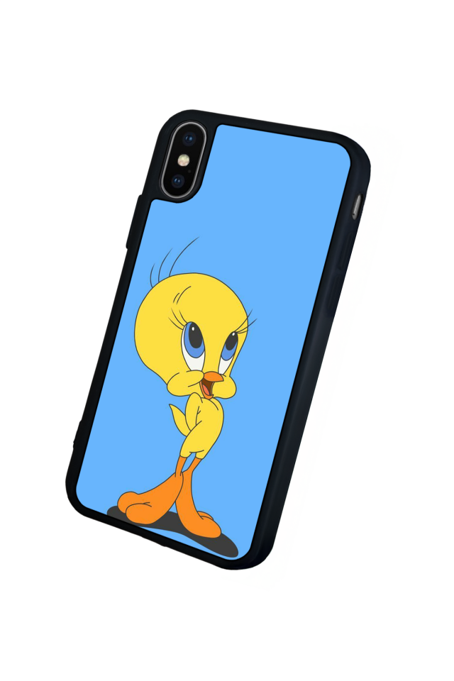 iPhone X/ XS Uyumlu Tweety Tasarımlı Glossy Premium Kılıf