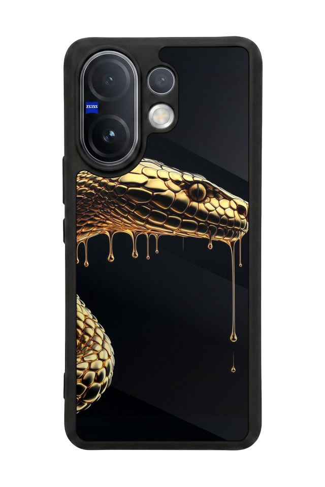 Vivo V60 Uyumlu Yılan Tasarımlı Glossy Premium Kılıf