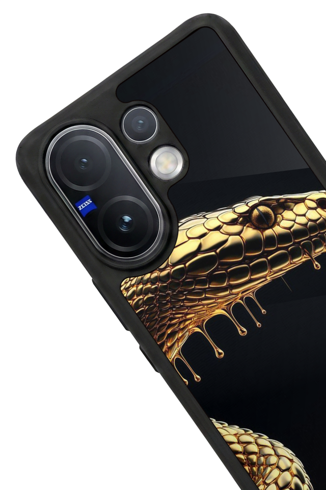 Vivo V60 Uyumlu Yılan Tasarımlı Glossy Premium Kılıf
