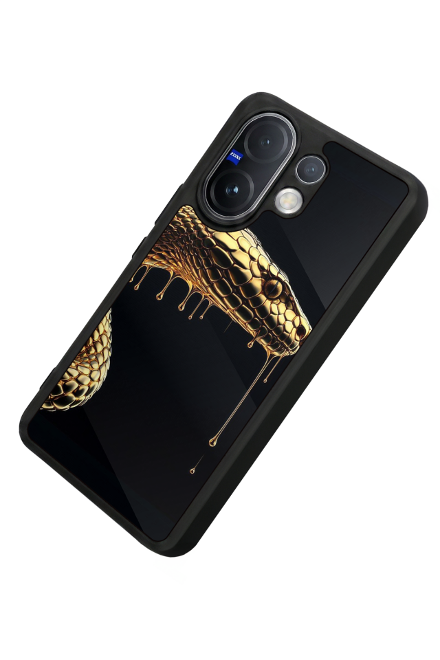 Vivo V60 Uyumlu Yılan Tasarımlı Glossy Premium Kılıf