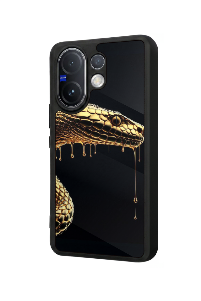 Vivo V60 Uyumlu Yılan Tasarımlı Glossy Premium Kılıf