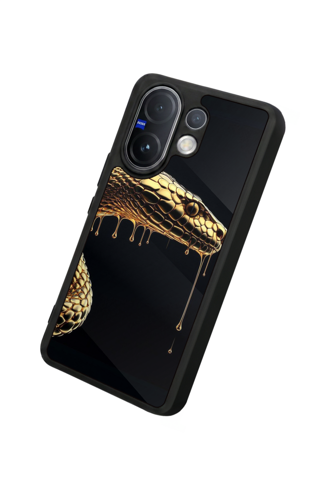 Vivo V60 Uyumlu Yılan Tasarımlı Glossy Premium Kılıf