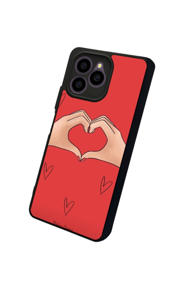 Omix X6 Uyumlu Kalp Love Tasarımlı Glossy Premium Kılıf