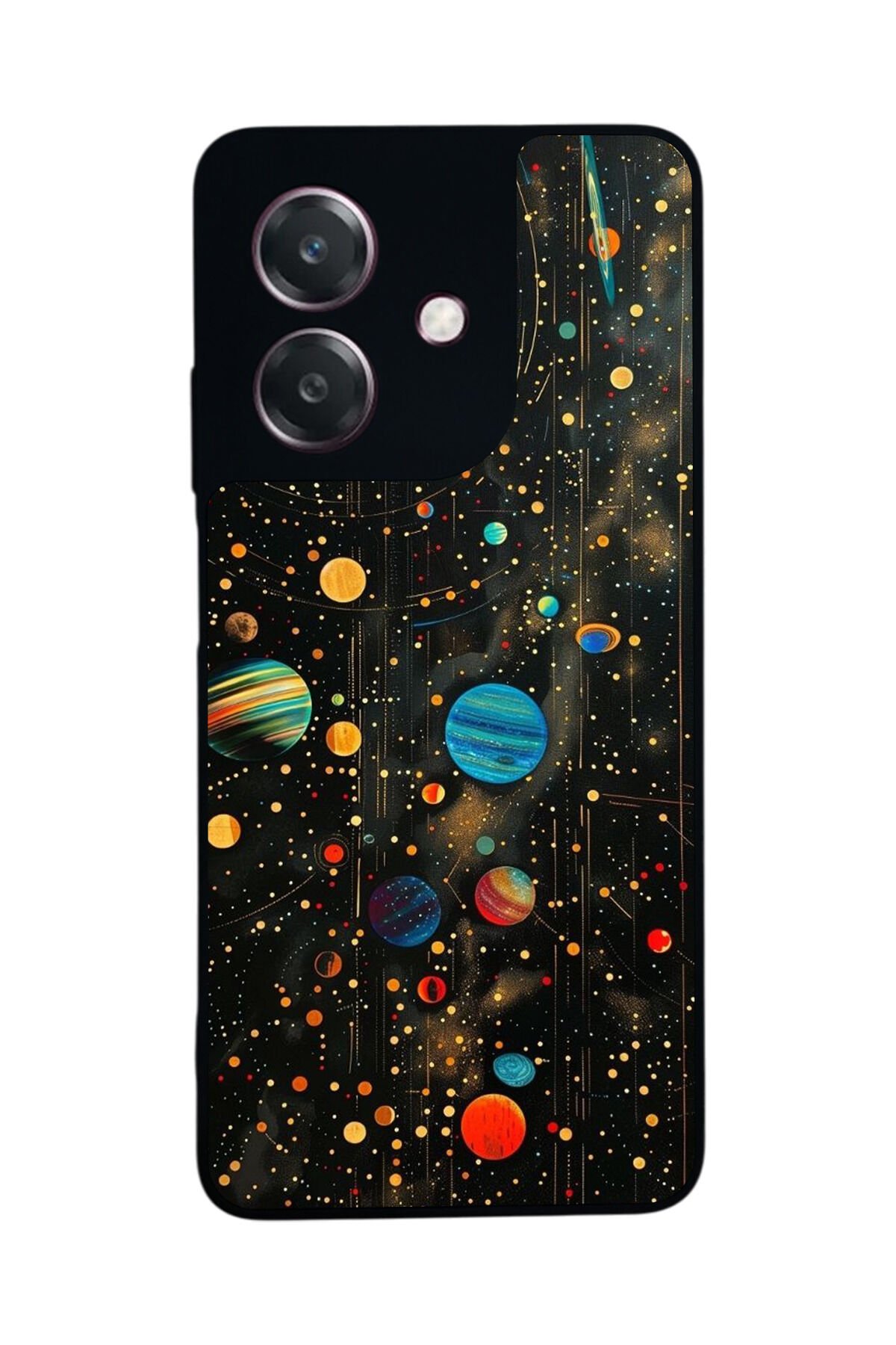 Oppo A3 5G Uyumlu Uzay Tasarımlı Glossy Premium Kılıf