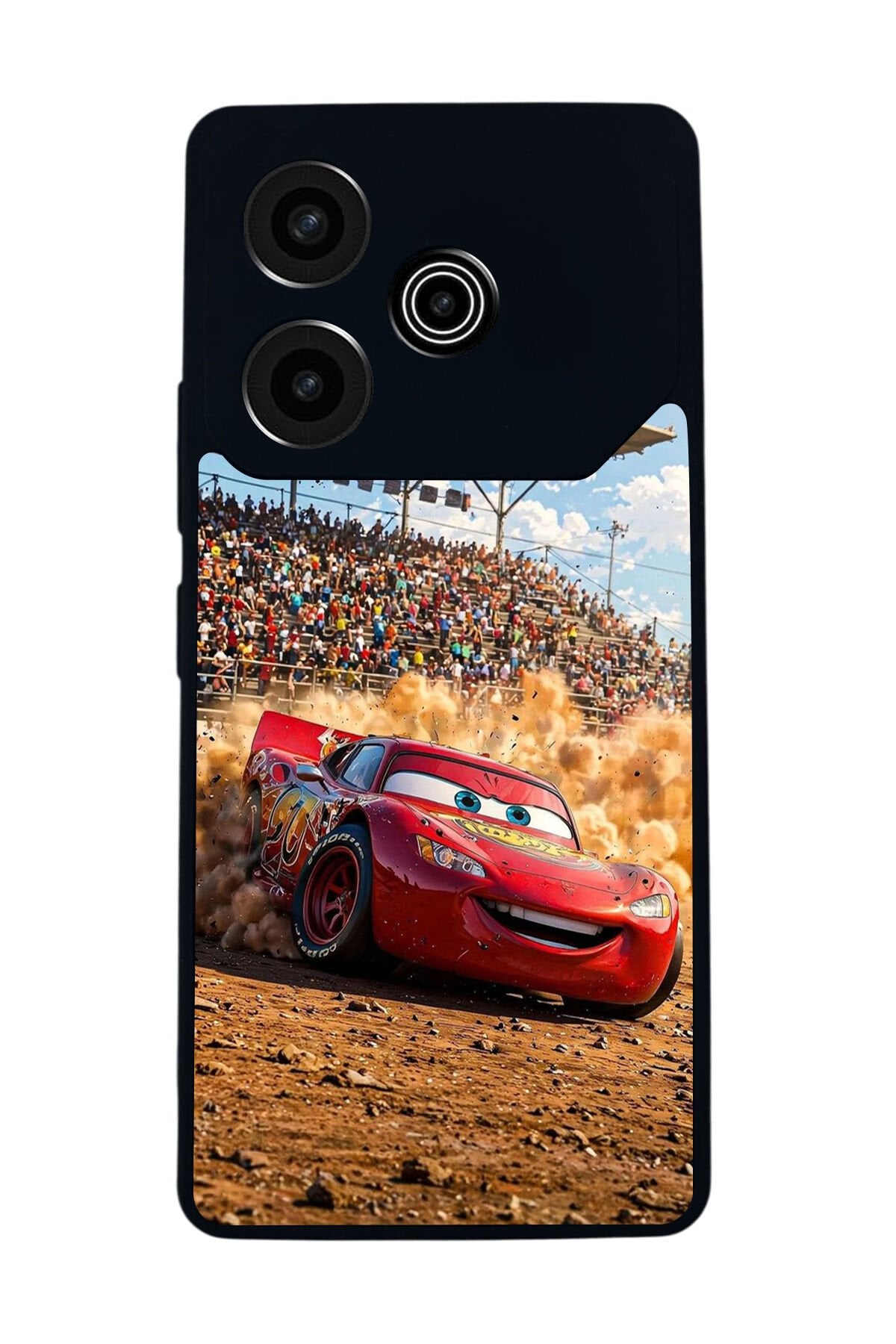 Tecno Pova 6 Uyumlu Şimsek McQueen Tasarımlı Glossy Premium Kılıf