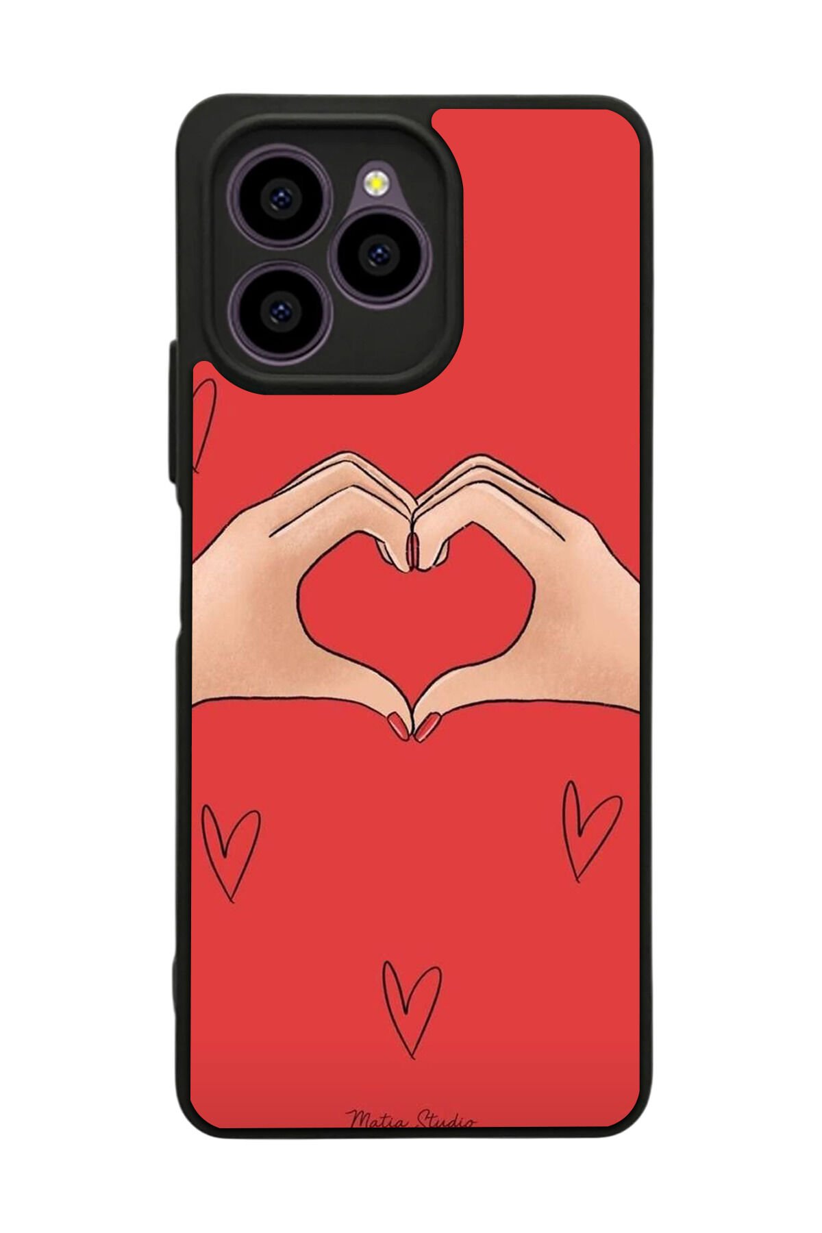 Omix X6 Uyumlu Kalp Love Tasarımlı Glossy Premium Kılıf