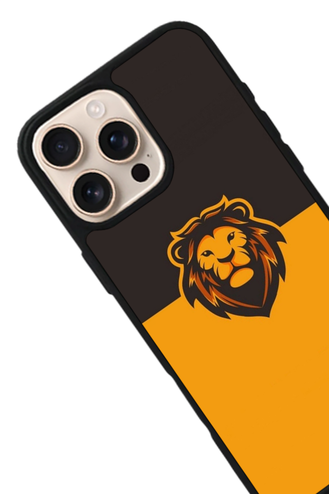 iPhone 16 Pro Uyumlu Aslan Tasarımlı Glossy Premium Kılıf
