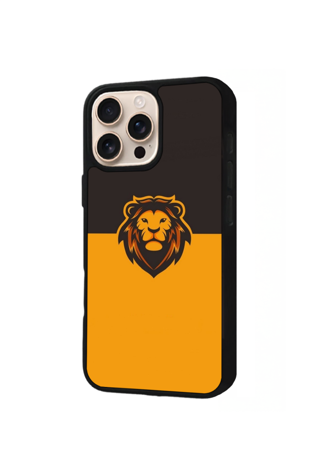 iPhone 16 Pro Uyumlu Aslan Tasarımlı Glossy Premium Kılıf