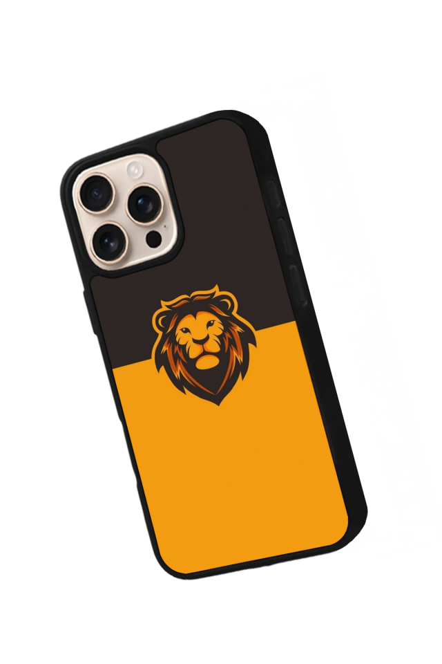 iPhone 16 Pro Uyumlu Aslan Tasarımlı Glossy Premium Kılıf