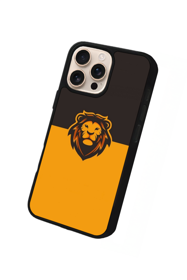 iPhone 16 Pro Uyumlu Aslan Tasarımlı Glossy Premium Kılıf