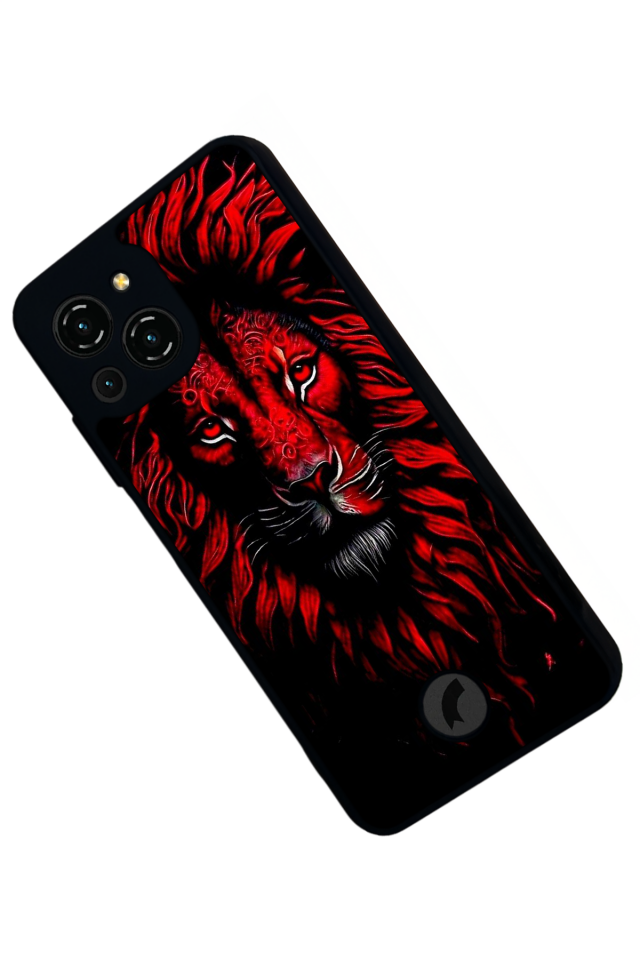 Reeder S23 Pro Max Uyumlu Aslan Tasarımlı Glossy Premium Kılıf