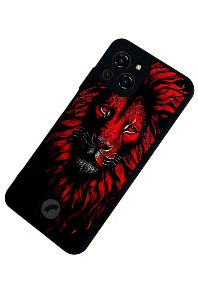 Reeder S23 Pro Max Uyumlu Aslan Tasarımlı Glossy Premium Kılıf