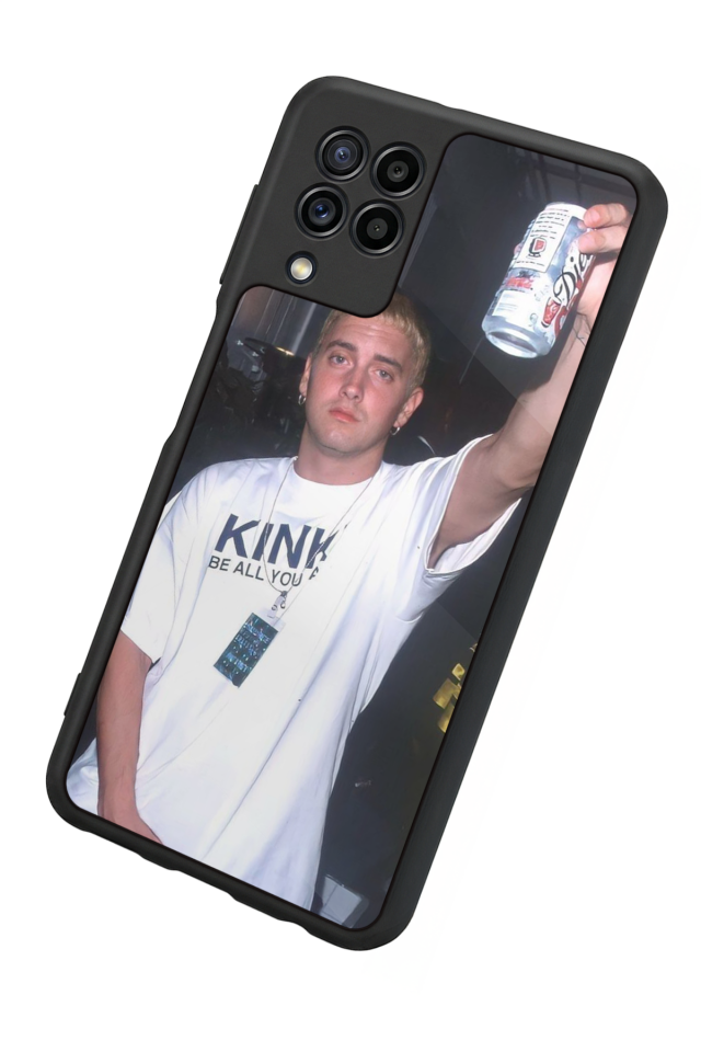 Samsung Galaxy M32 Uyumlu Eminem Tasarımlı Glossy Premium Kılıf