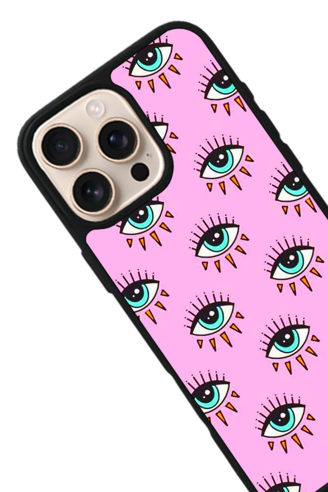 iPhone 16 Pro Max Uyumlu Göz Tasarımlı Glossy Premium Kılıf