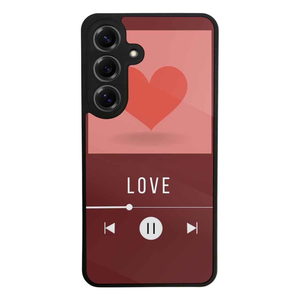 Samsung Galaxy S25 Uyumlu Kalp Love Tasarımlı Glossy Premium Kılıf