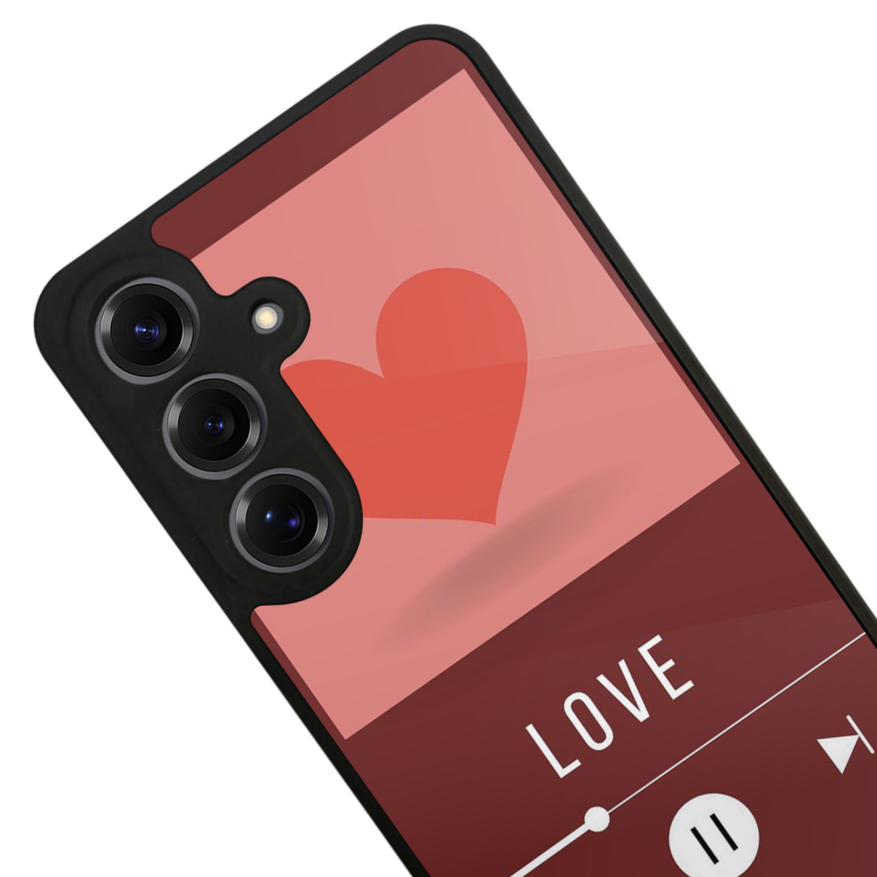 Samsung Galaxy S25 Uyumlu Kalp Love Tasarımlı Glossy Premium Kılıf