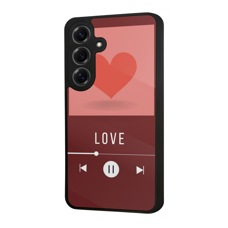 Samsung Galaxy S25 Uyumlu Kalp Love Tasarımlı Glossy Premium Kılıf