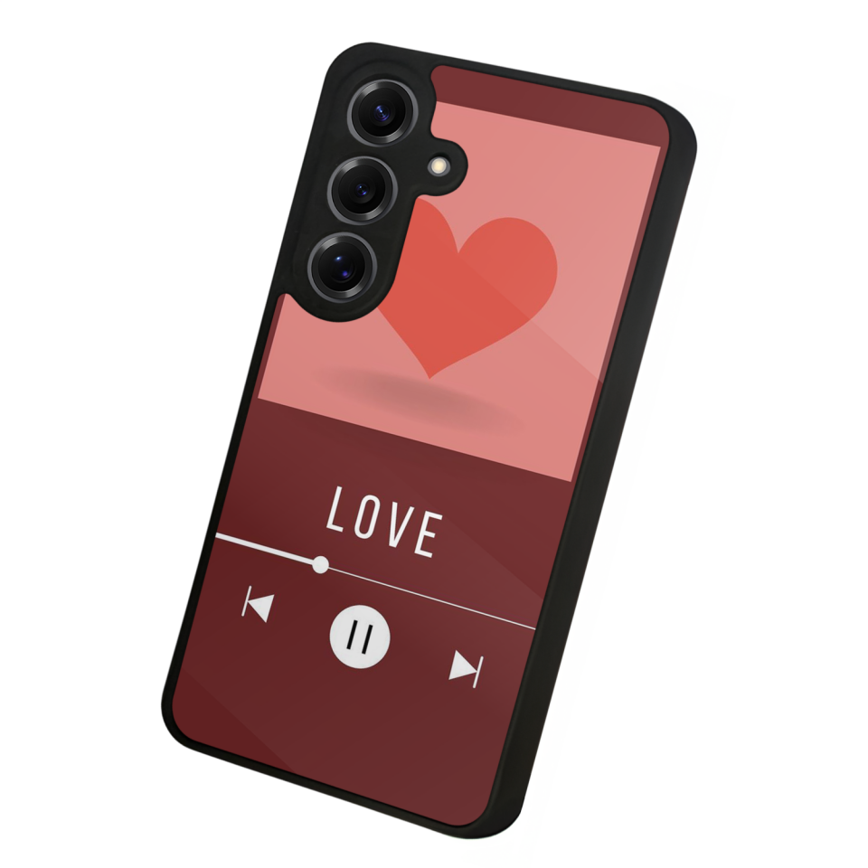 Samsung Galaxy S25 Uyumlu Kalp Love Tasarımlı Glossy Premium Kılıf