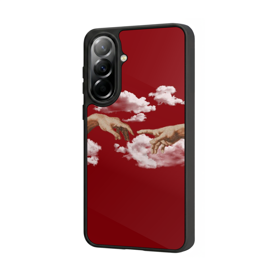 Samsung Galaxy A37 Uyumlu Kirmizi Tasarımlı Glossy Premium Kılıf