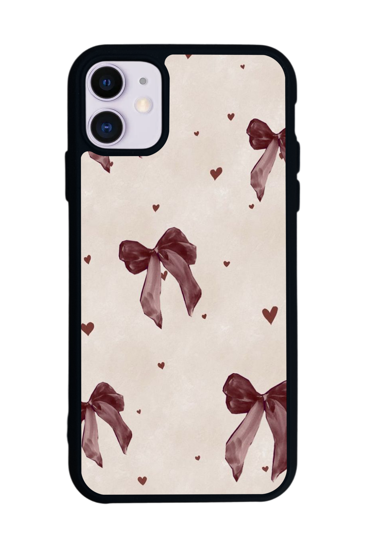 iPhone 11 Uyumlu Kurdele Tasarımlı Glossy Premium Kılıf