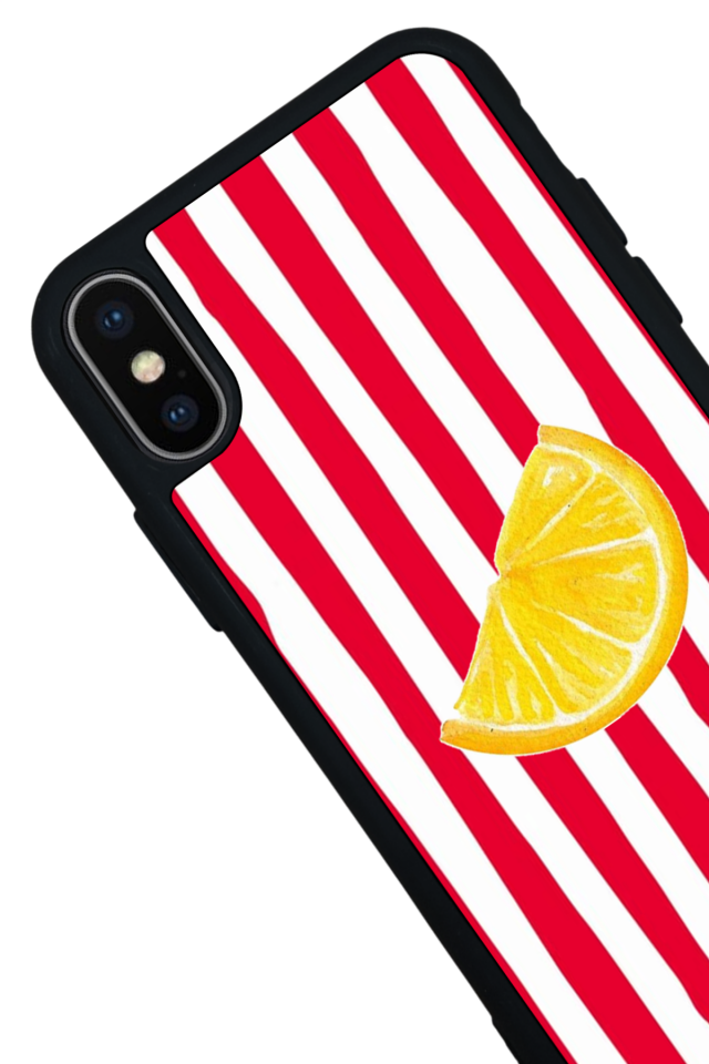 iPhone XS Max Uyumlu Limon Tasarımlı Glossy Premium Kılıf