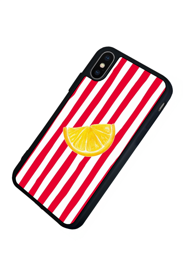 iPhone XS Max Uyumlu Limon Tasarımlı Glossy Premium Kılıf