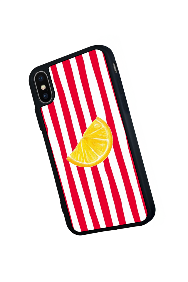 iPhone XS Max Uyumlu Limon Tasarımlı Glossy Premium Kılıf