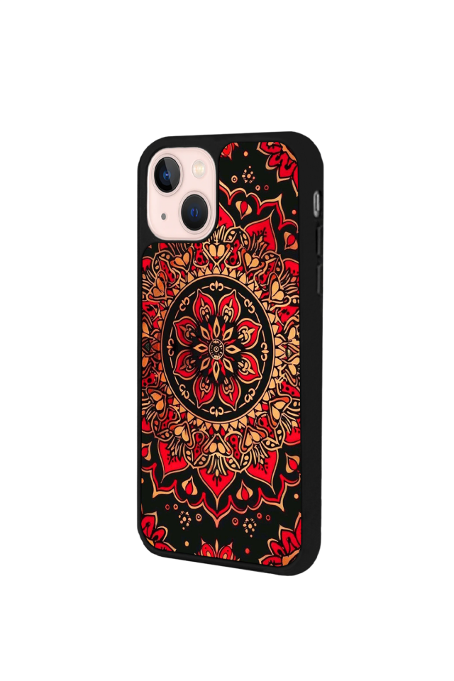 iPhone 14 Plus Uyumlu Mandala Tasarımlı Glossy Premium Kılıf