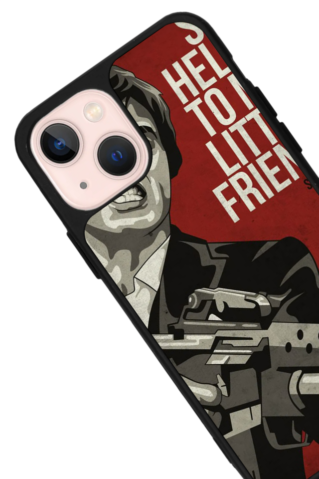 iPhone 14 Plus Uyumlu Scarface Tasarımlı Glossy Premium Kılıf