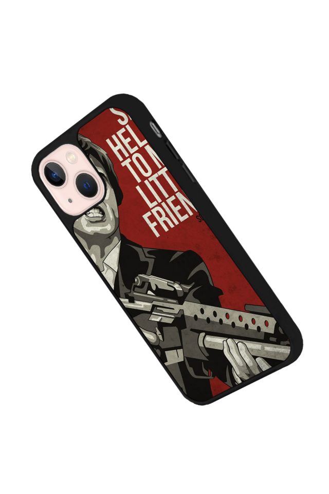 iPhone 14 Plus Uyumlu Scarface Tasarımlı Glossy Premium Kılıf