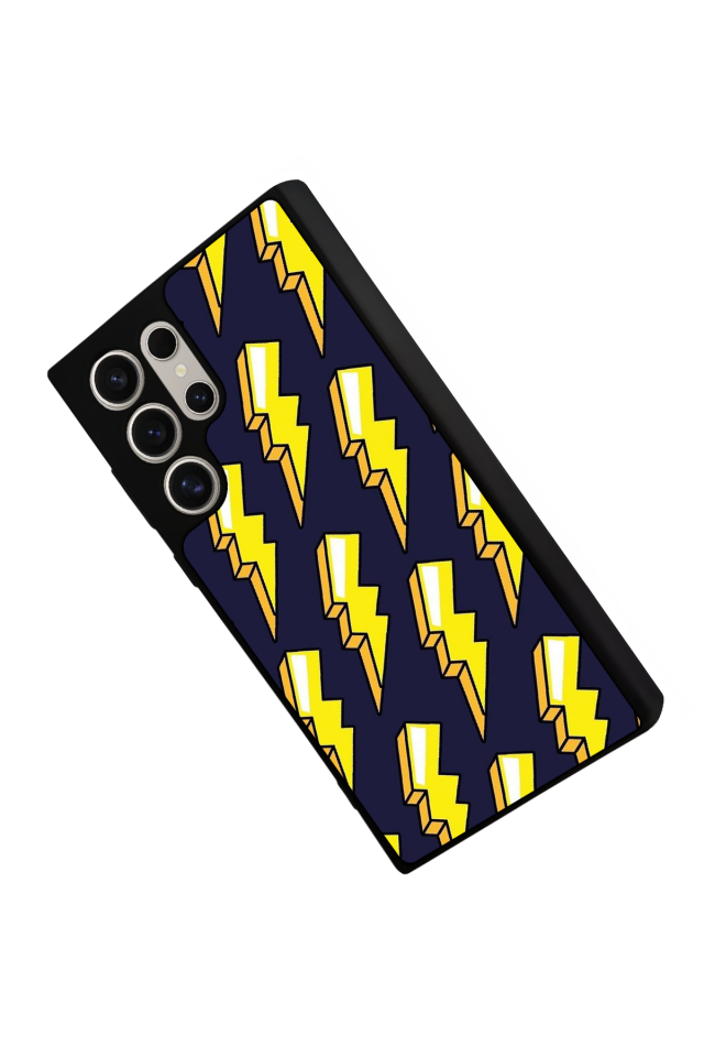 Samsung Galaxy S22 Ultra Uyumlu Simsek Tasarımlı Glossy Premium Kılıf