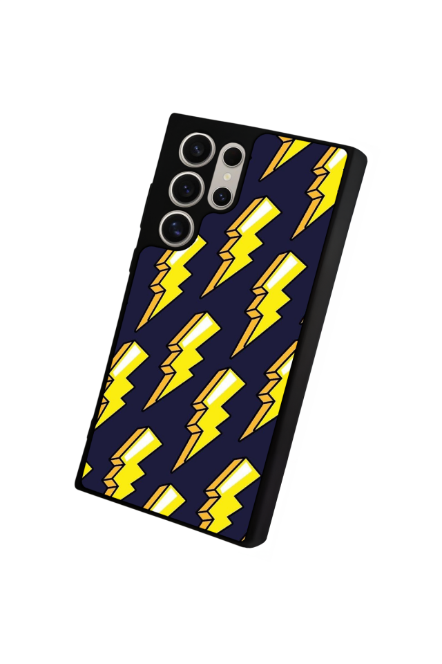 Samsung Galaxy S22 Ultra Uyumlu Simsek Tasarımlı Glossy Premium Kılıf