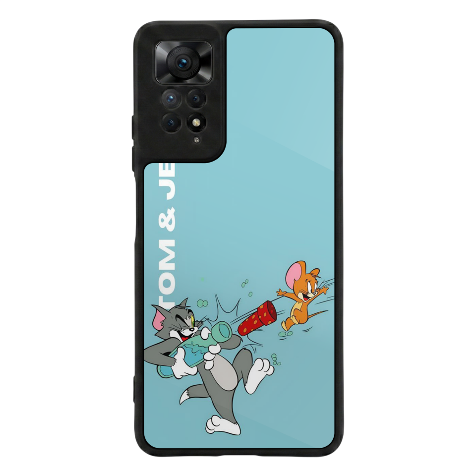 Xiaomi Redmi Note 11 Pro Uyumlu Tom And Jerry Tasarımlı Glossy Premium Kılıf