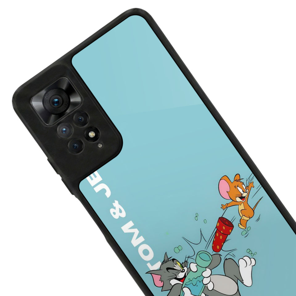 Xiaomi Redmi Note 11 Pro Uyumlu Tom And Jerry Tasarımlı Glossy Premium Kılıf
