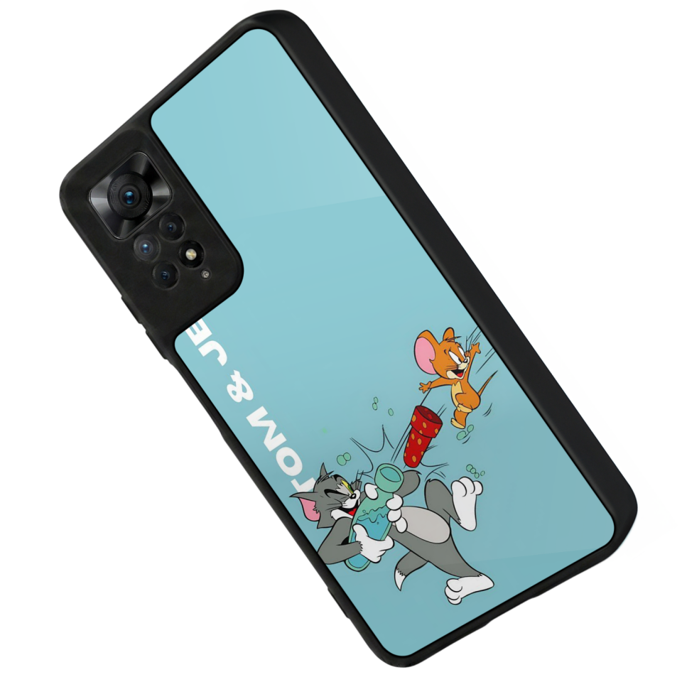 Xiaomi Redmi Note 11 Pro Uyumlu Tom And Jerry Tasarımlı Glossy Premium Kılıf