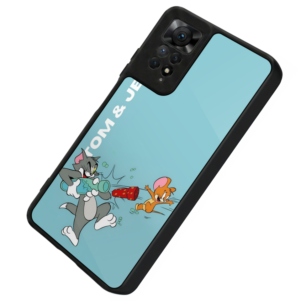 Xiaomi Redmi Note 11 Pro Uyumlu Tom And Jerry Tasarımlı Glossy Premium Kılıf