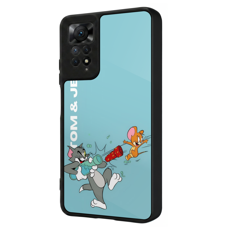 Xiaomi Redmi Note 11 Pro Uyumlu Tom And Jerry Tasarımlı Glossy Premium Kılıf
