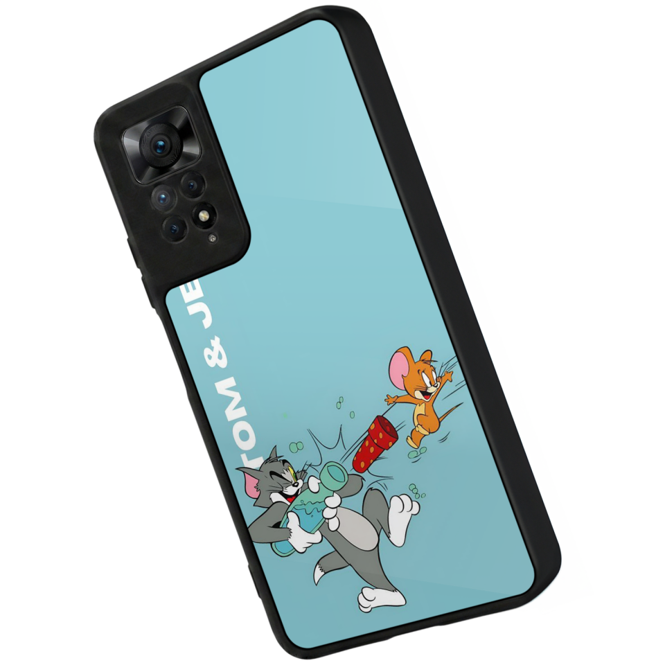 Xiaomi Redmi Note 11 Pro Uyumlu Tom And Jerry Tasarımlı Glossy Premium Kılıf