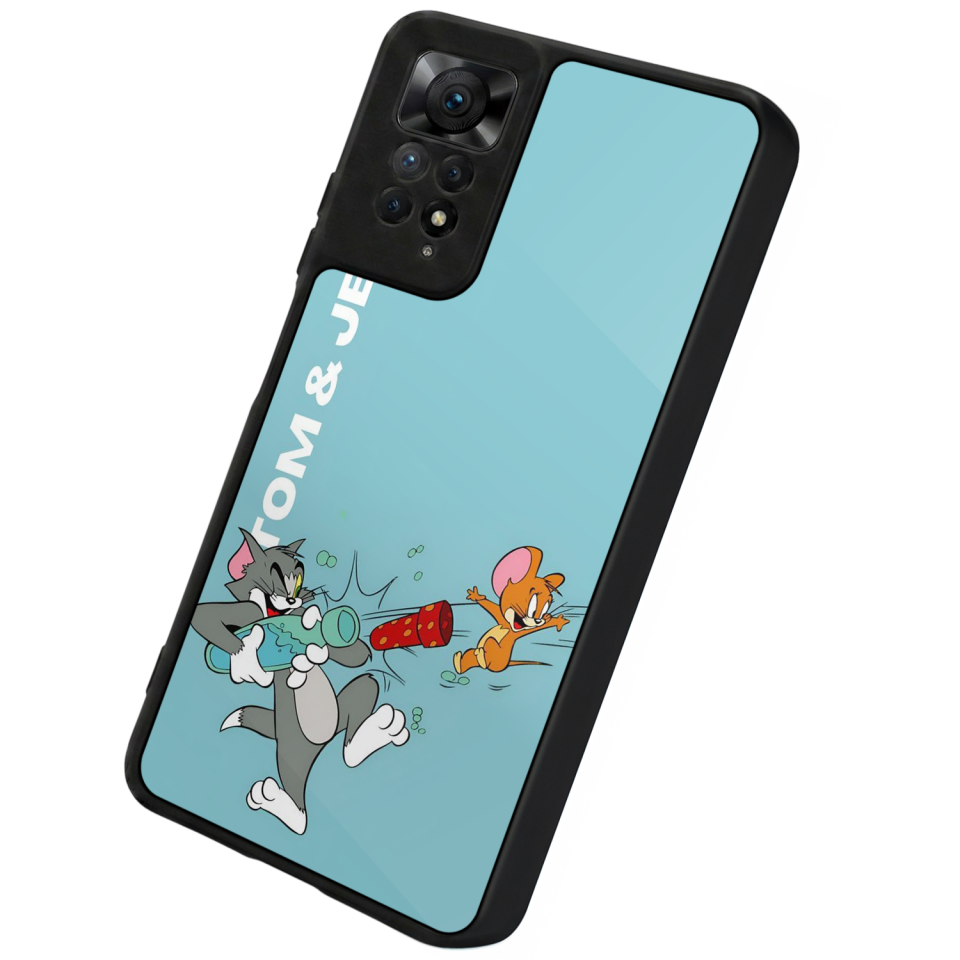 Xiaomi Redmi Note 11 Pro Uyumlu Tom And Jerry Tasarımlı Glossy Premium Kılıf