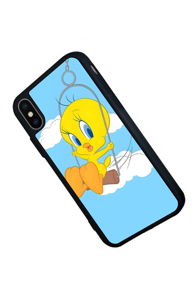 iPhone X/ XS Uyumlu Tweety Tasarımlı Glossy Premium Kılıf