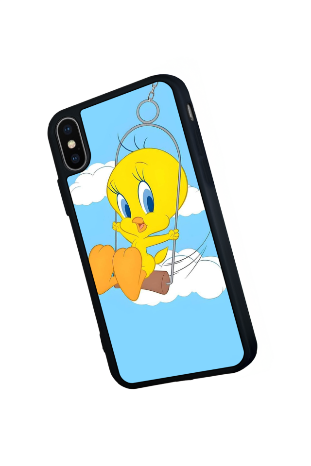 iPhone X/ XS Uyumlu Tweety Tasarımlı Glossy Premium Kılıf